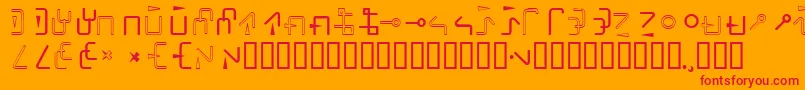 フォントRotate – オレンジの背景に赤い文字