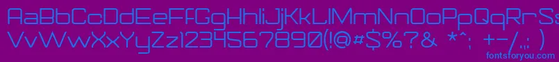 Gorila Font – Blue Fonts on Purple Background