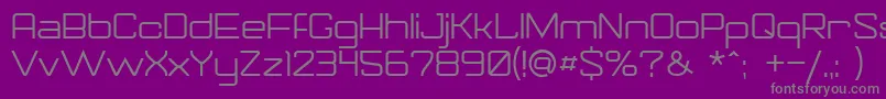 Gorila Font – Gray Fonts on Purple Background
