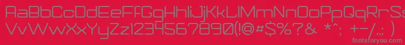 フォントGorila – 赤い背景に灰色の文字