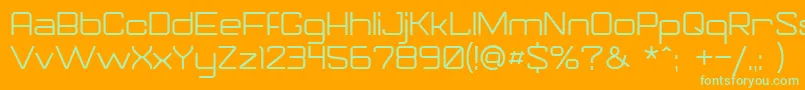 Gorila Font – Green Fonts on Orange Background