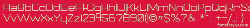 Gorila Font – Green Fonts on Red Background