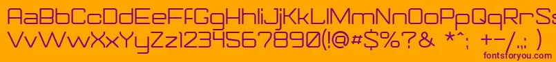 Gorila Font – Purple Fonts on Orange Background