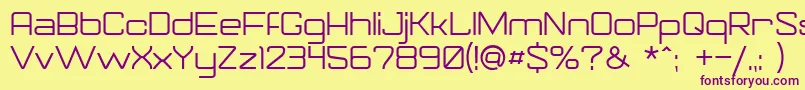 Gorila Font – Purple Fonts on Yellow Background
