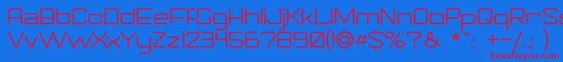 Gorila Font – Red Fonts on Blue Background