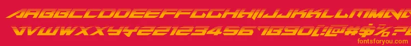Tarrgethalfital Font – Orange Fonts on Red Background