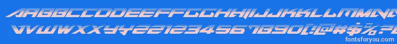 Tarrgethalfital Font – Pink Fonts on Blue Background