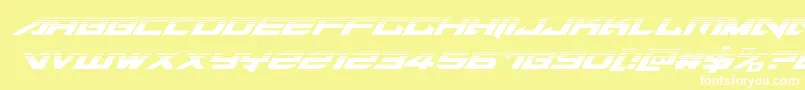 Tarrgethalfital Font – White Fonts on Yellow Background