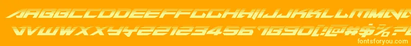 Tarrgethalfital Font – Yellow Fonts on Orange Background
