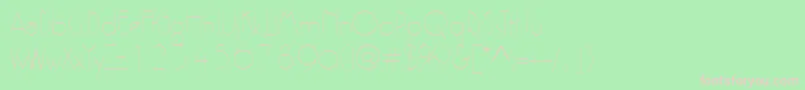 Zelda-fontti – vaaleanpunaiset fontit vihreällä taustalla