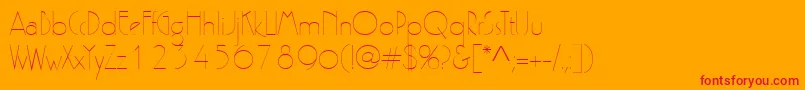 Zelda-Schriftart – Rote Schriften auf orangefarbenem Hintergrund