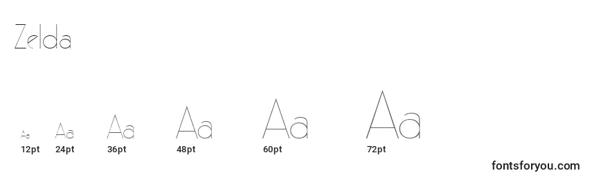 Размеры шрифта Zelda