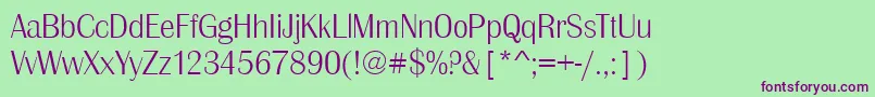Britannicdextlig Font – Purple Fonts on Green Background