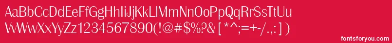 Britannicdextlig Font – White Fonts on Red Background