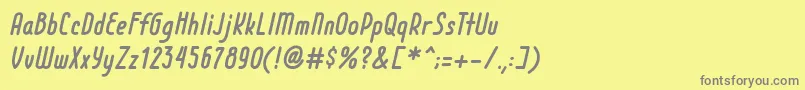 Cell63 Font – Gray Fonts on Yellow Background