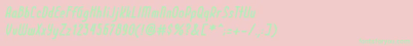 Cell63 Font – Green Fonts on Pink Background