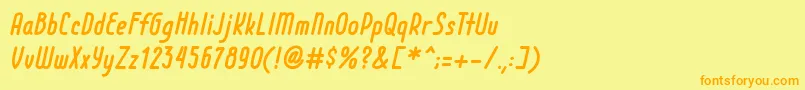 Cell63 Font – Orange Fonts on Yellow Background