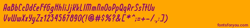 Cell63 Font – Purple Fonts on Orange Background