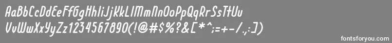 フォントCell63 – 灰色の背景に白い文字