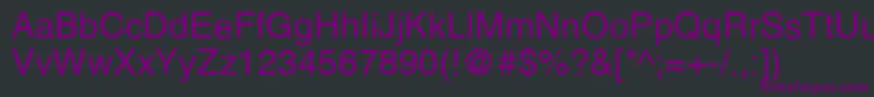 Czcionka HelveticaLt – fioletowe czcionki na czarnym tle