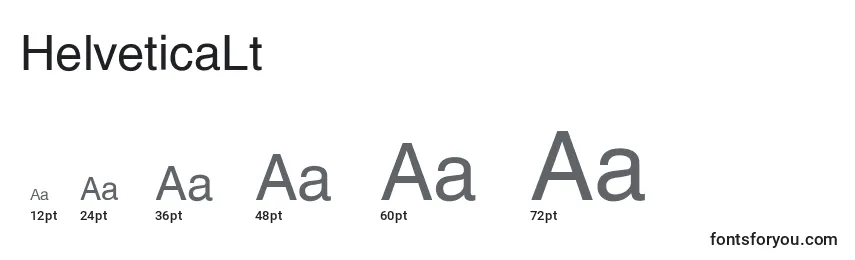 Tamanhos de fonte HelveticaLt