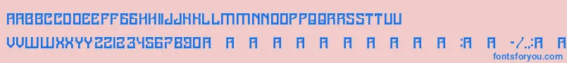 A25Kamadjaja Font – Blue Fonts on Pink Background