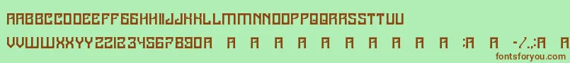 Шрифт A25Kamadjaja – коричневые шрифты на зелёном фоне