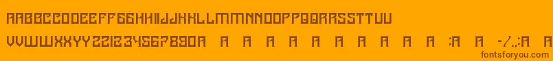 A25Kamadjaja Font – Brown Fonts on Orange Background