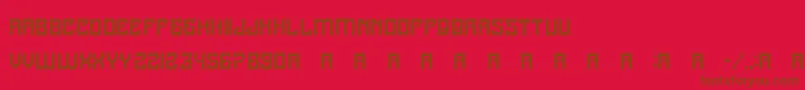 A25Kamadjaja Font – Brown Fonts on Red Background