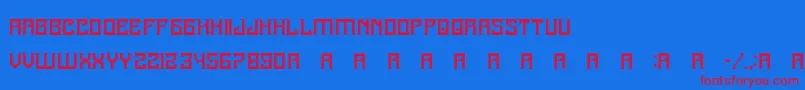 A25Kamadjaja Font – Red Fonts on Blue Background