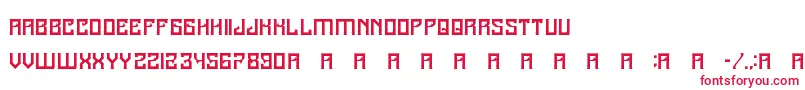 Шрифт A25Kamadjaja – красные шрифты на белом фоне