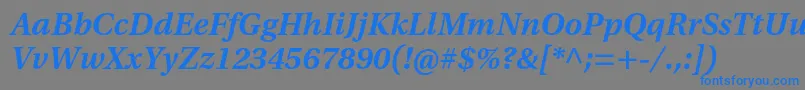 UtopiastdSemiboldcaptit Font – Blue Fonts on Gray Background
