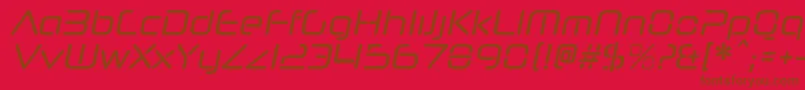 NeuropolnovacdItalic Font – Brown Fonts on Red Background