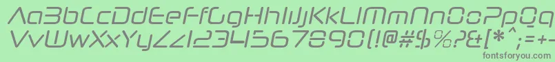 NeuropolnovacdItalic Font – Gray Fonts on Green Background