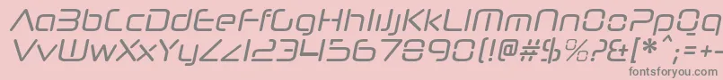 フォントNeuropolnovacdItalic – ピンクの背景に灰色の文字