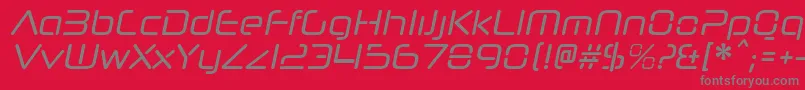 NeuropolnovacdItalic Font – Gray Fonts on Red Background