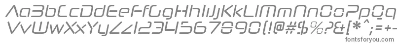 フォントNeuropolnovacdItalic – 白い背景に灰色の文字