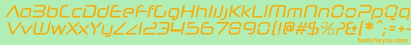 NeuropolnovacdItalic Font – Orange Fonts on Green Background