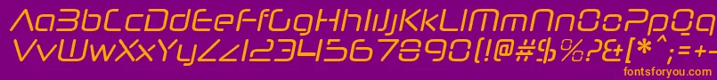 NeuropolnovacdItalic Font – Orange Fonts on Purple Background