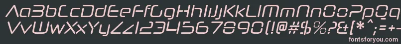 NeuropolnovacdItalic Font – Pink Fonts on Black Background
