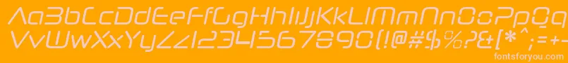 NeuropolnovacdItalic Font – Pink Fonts on Orange Background