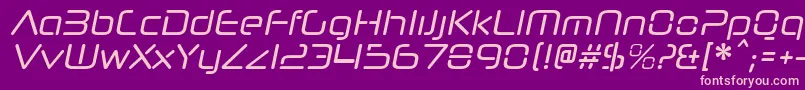 Шрифт NeuropolnovacdItalic – розовые шрифты на фиолетовом фоне