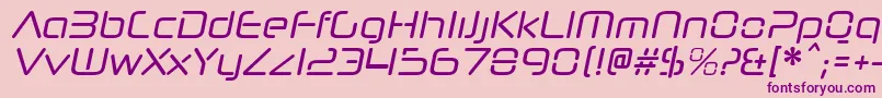 NeuropolnovacdItalic Font – Purple Fonts on Pink Background