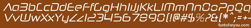 NeuropolnovacdItalic Font – White Fonts on Brown Background