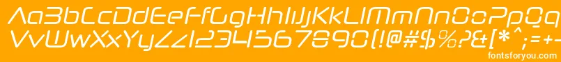 NeuropolnovacdItalic Font – White Fonts on Orange Background