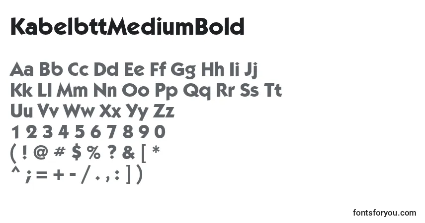 A fonte KabelbttMediumBold – alfabeto, números, caracteres especiais