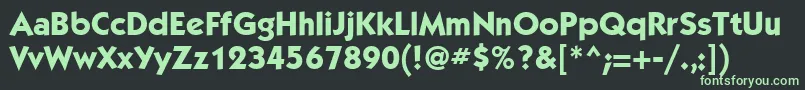 Шрифт KabelbttMediumBold – зелёные шрифты на чёрном фоне