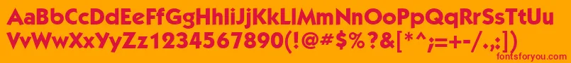 KabelbttMediumBold Font – Red Fonts on Orange Background