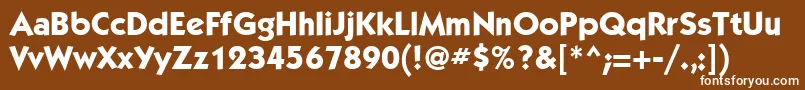 Шрифт KabelbttMediumBold – белые шрифты на коричневом фоне