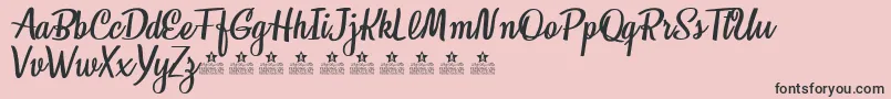 HoneymoonPersonalUse Font – Black Fonts on Pink Background